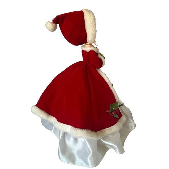Artmark 1977 Boudoir 15" Big Eyes Christmas Doll Red Dress Victorian Vtg Korea - Picture 5 of 16